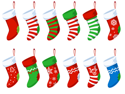 Free Christmas Stocking PSD christmas design free freebies green holiday icons png psd red stocking xmas