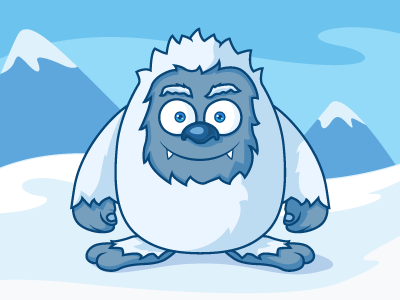 Free Yeti Vector Character animal cartoon character cute environment free illustration mascot monster snow vector yeti