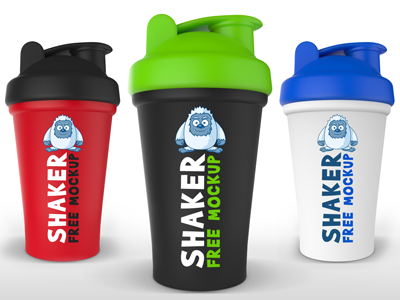 Free Protein Shaker Mockup