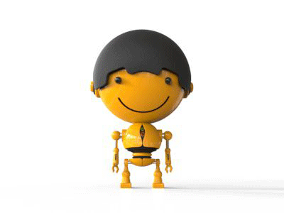 Free Little Robot 3D by pixaroma on Dribbble