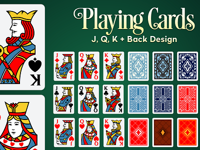 Full Deck of Playing Cards assets blackjack card design game game design graphics mobile game playing cards poker solitaire vector