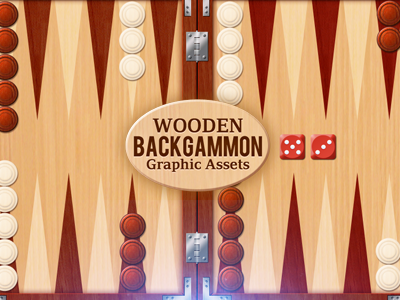 Wooden Backgammon Game Set