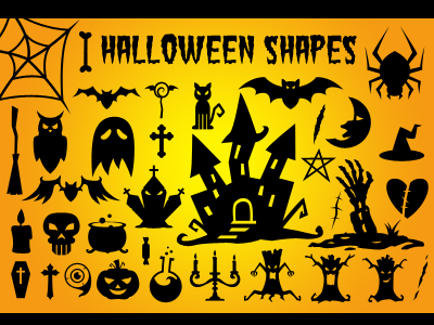 Halloween Vector Shapes Set