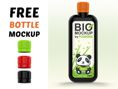 Free Bio Bottle Mockup PSD 3d bio bottle free bottle mockup mockup psd render template