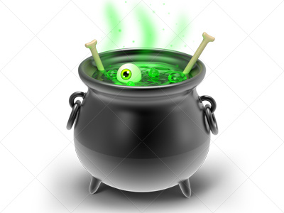 Halloween Cauldron 3D
