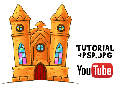 Cheese Cartoon Illustration And Tutorial cathedral cheese digital painting draw free illustration paint photoshop tutorial video youtube