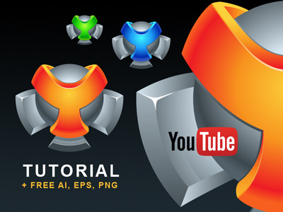 Free 3d Logo Symbol + Video Tutorial 3d 3d logo design logo tutorial vector video youtube