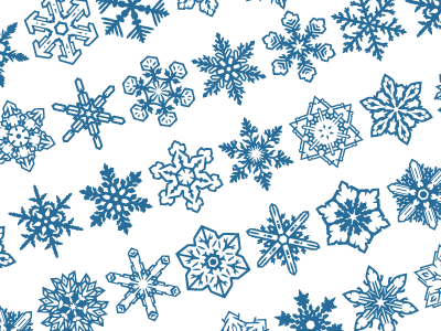 Decorative Snowflakes Vector Shapes Set 1