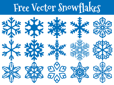 Free Vector Snowlakes Shapes + Video Tutorial