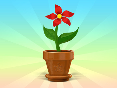 Free Flower In A Pot Icon