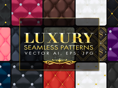 15 Luxury Quilted Seamless Vector Patterns background design illustration luxury material pattern quilted realistic seamless texture vector wallpaper