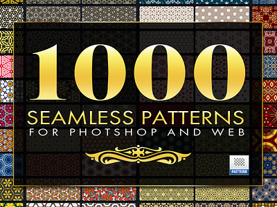 1000 Seamless Patterns for Photoshop and Web background bundle deal design discount offer pack pattern photoshop seamless seamless patterns web