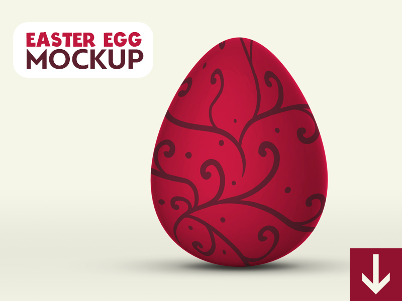 Download Free 3D Easter Egg Mockup - PSD by pixaroma on Dribbble