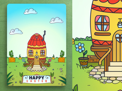 Free Happy Easter Illustrtion + Video Process concept design easter free happy illustration pixaroma process vector video youtube
