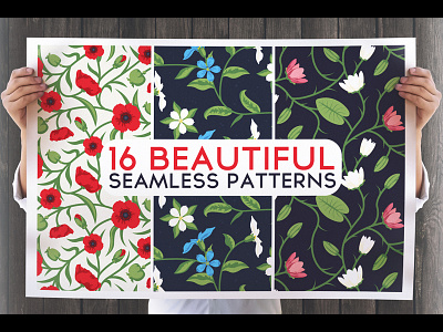 16 Beautiful Floral Seamless Vector Patterns