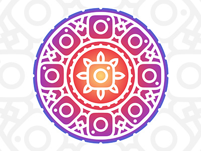 Instagram Mandala Design colorful design illustration instagram mandala meditation pattern pixaroma round zen zentangle