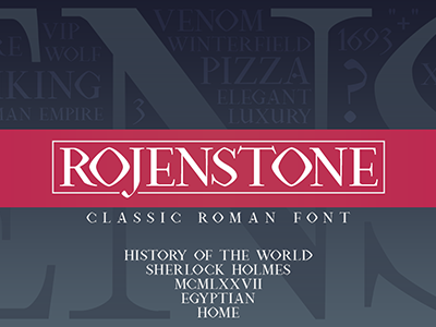 Rojenstone Font - Based on Classic Roman