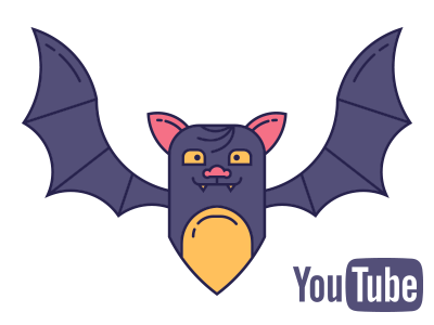 Free Flat Bat Icon + Video Process design flat free freebie halloween icon illustration process tutorial video youtube