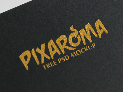 Download Free Golden Logo Mockup PSD by pixaroma - Dribbble PSD Mockup Templates