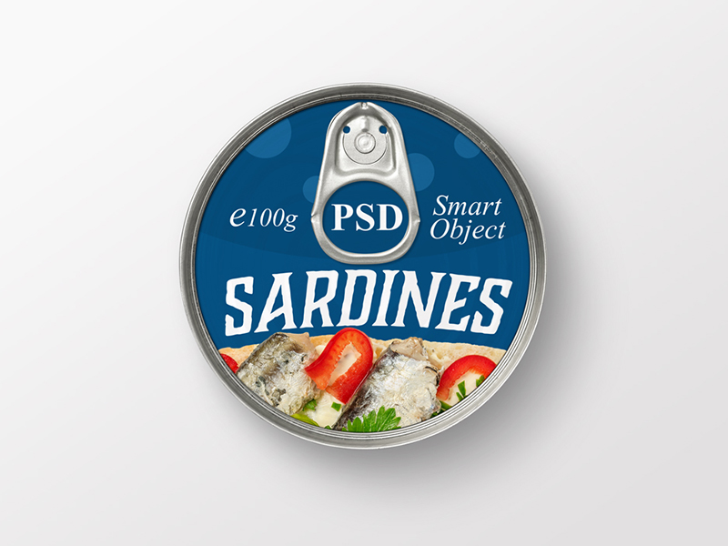 Download Free Round Tin Can Mockup PSD by pixaroma on Dribbble