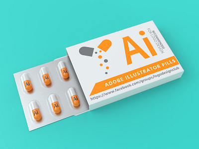 Illustrator Pills 3d cinema4d design fun illustrator keyshot medicine package pill product render