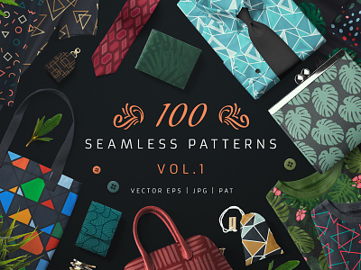 100 Seamless Patterns Vol.1 abstract animals architectural background bundle fabric illustration illustrations leaves line pattern modern pattern seamless seamless pattern surface design surface pattern textile tropical wallpaper wrapping paper