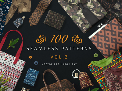 100 Seamless Patterns Vol.2 army camo camouflage deco design ethnic motif pattern design romanian seamless seamless pattern seamlesspattern surface design tribal vector vintage wallpaper wrapping paper