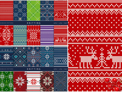 Download 100 Seamless Patterns Vol 4 Christmas By Pixaroma On Dribbble