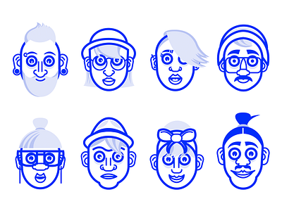 Faces illustration illustrator vector