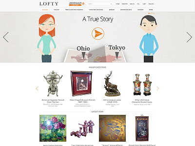LOFTY: A True Story design facelift homepage lofty webdesign