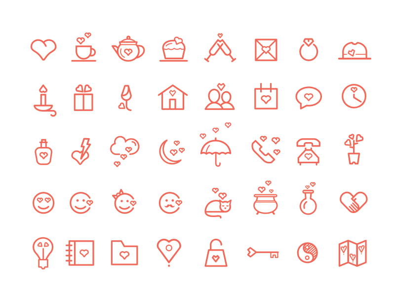 Sketch - Valentine's Day icons icons icon ui flat app design free download sketch