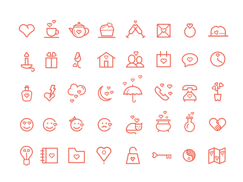 Sketch - Valentine's Day icons app design download flat free icon icons sketch ui