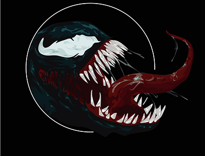 venom monster art artist artwork dark design drawing icon illustration illustrator vector