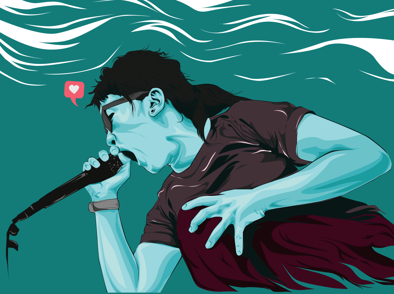 vocal illustration by vektordes on Dribbble