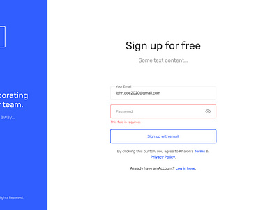 Sign Up Form design sign in signup