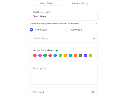 Settings page app chat form minimal minimalist