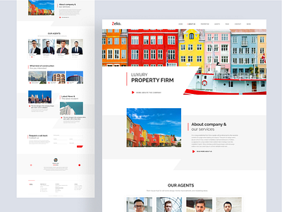 Architecture adobe xd broker builder building buildings colorful design home homepage landing landing page luxury online property real estate realestate selling ui design uidesign white