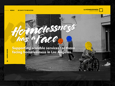 LA Homelessness Challenge animation awwwards competition grunge homelessness los angeles photography texture web design