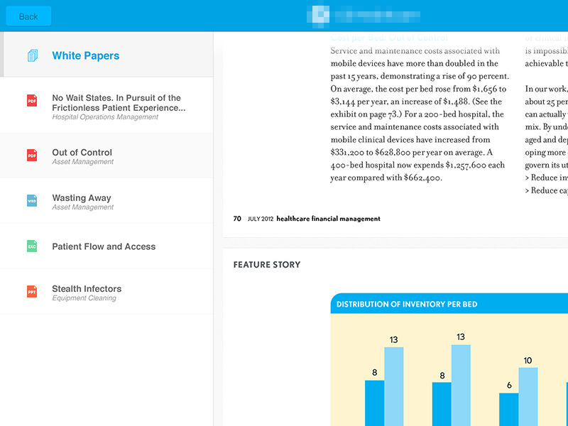 iPad App flat design app ipad graphs icons clean