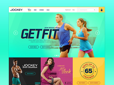 Jockey Redesign Concept colors ecommerce fullwidth responsive