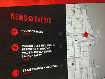 News & Events maps overlay ui ux