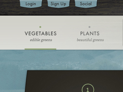 Farmist Header buttons farm navigation slideshow social textures wood
