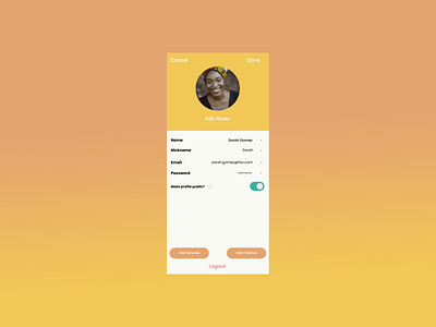 RideAware Profile Settings Page app dailyui dailyuichallenge design figma flat nss ui ux vector website