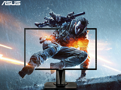 Asus gaming monitor add design asus branding monitor