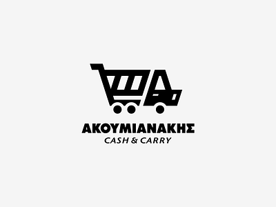 AKOYMIANAKIS cash carry crete delivery design logo shopping trolley truck