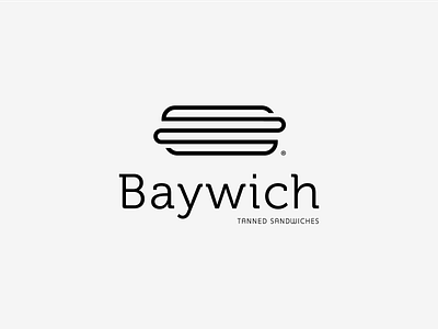 BAYWICH baywich design food horizon line logo meal sandwich sea tost