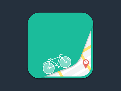 App icon veliquest app bike flat green icon icons ios maps