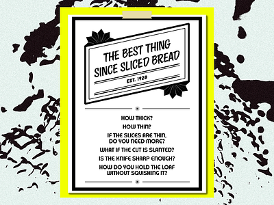 The Best Poster Since Sliced Bread design digital art drawing food graphic design illustration illustration art monotone poster poster design print typography user research