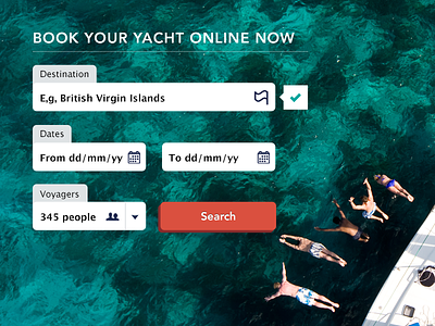 Booking form booking form holiday main page minimal search travel yacht