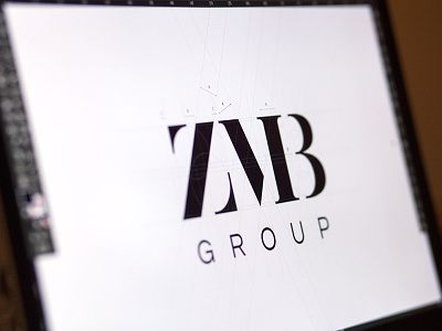 ZMB logo black and white finance logo minimal negative space professional serif simple typo typography